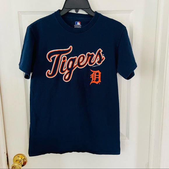 Genuine Merchandise Tops - GENUINE MERCHANDISE Detroit tigers navy baseball cotton shirt Size small